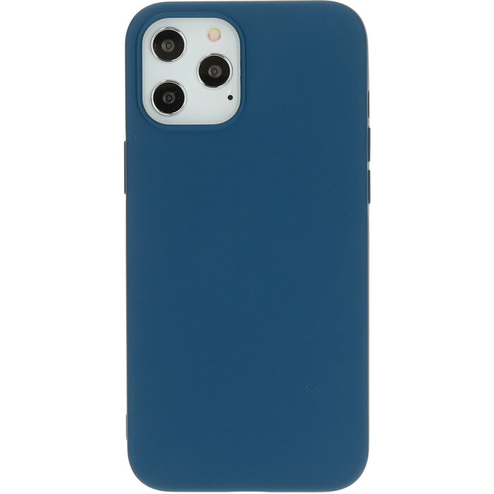 Mobiparts Mobiparts Siliconen Backcover voor iPhone 12 Pro Max - Blueberry Blue