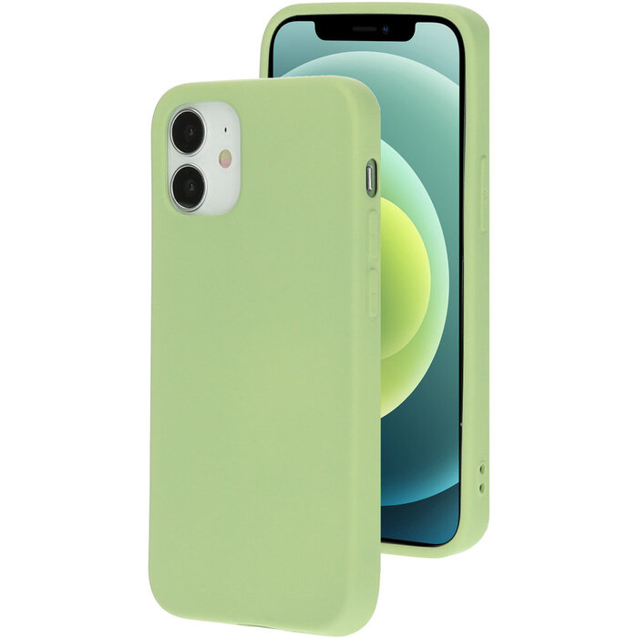 Mobiparts Mobiparts Siliconen Backcover voor Apple iPhone 12 Mini - Pistachegroen