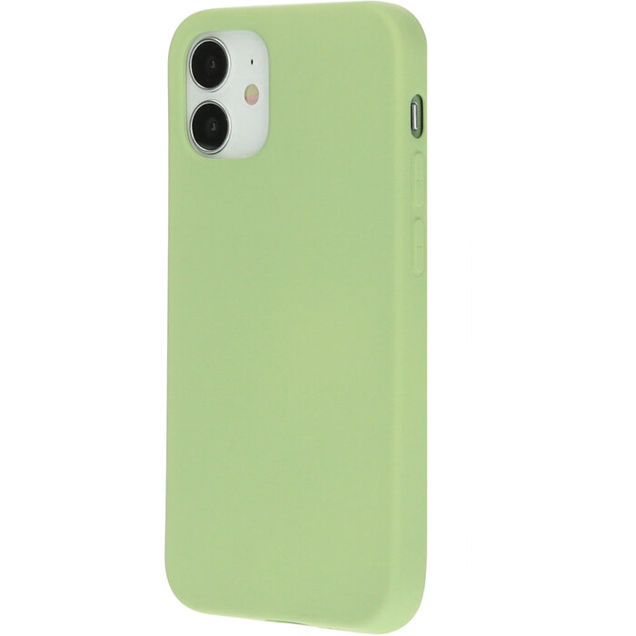Mobiparts Mobiparts Siliconen Backcover voor Apple iPhone 12 Mini - Pistachegroen