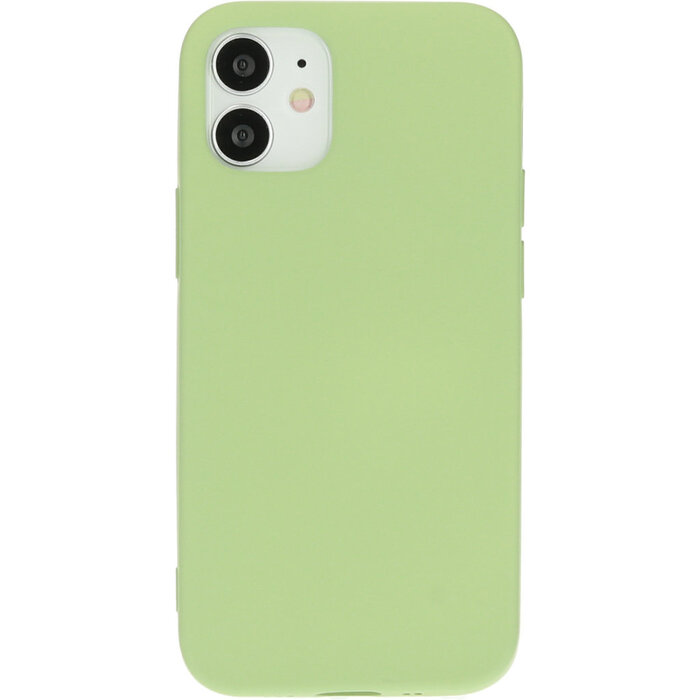 Mobiparts Mobiparts Siliconen Backcover voor Apple iPhone 12 Mini - Pistachegroen