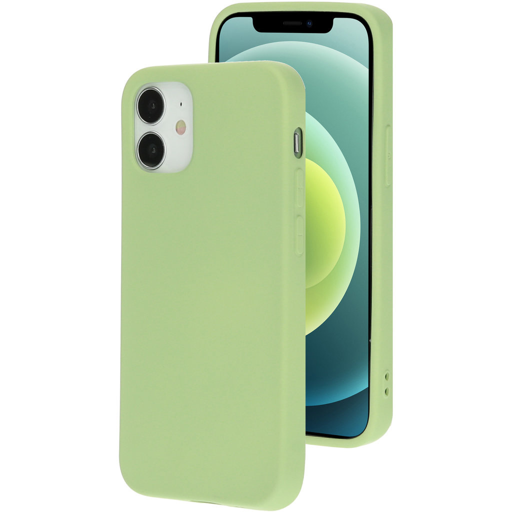 Mobiparts Mobiparts Siliconen Cover voor Apple iPhone 12 / 12 Pro - Pistache Groen