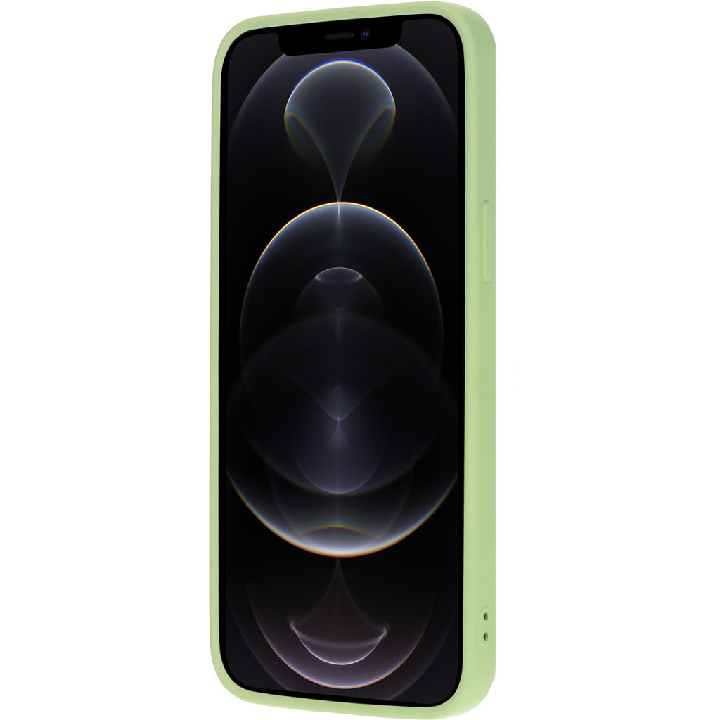 Mobiparts Mobiparts Siliconen Cover voor Apple iPhone 12 / 12 Pro - Pistache Groen