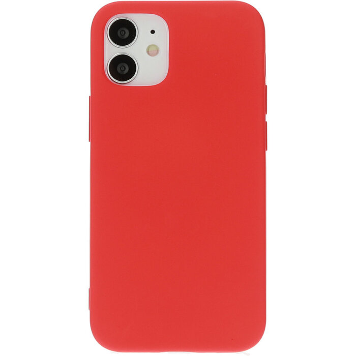 Mobiparts Mobiparts Silicone Cover voor iPhone 12 Mini - Scarlet Red