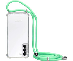Mobiparts Mobiparts Lanyard Case voor Samsung Galaxy S21 - Groen met Draagkoord