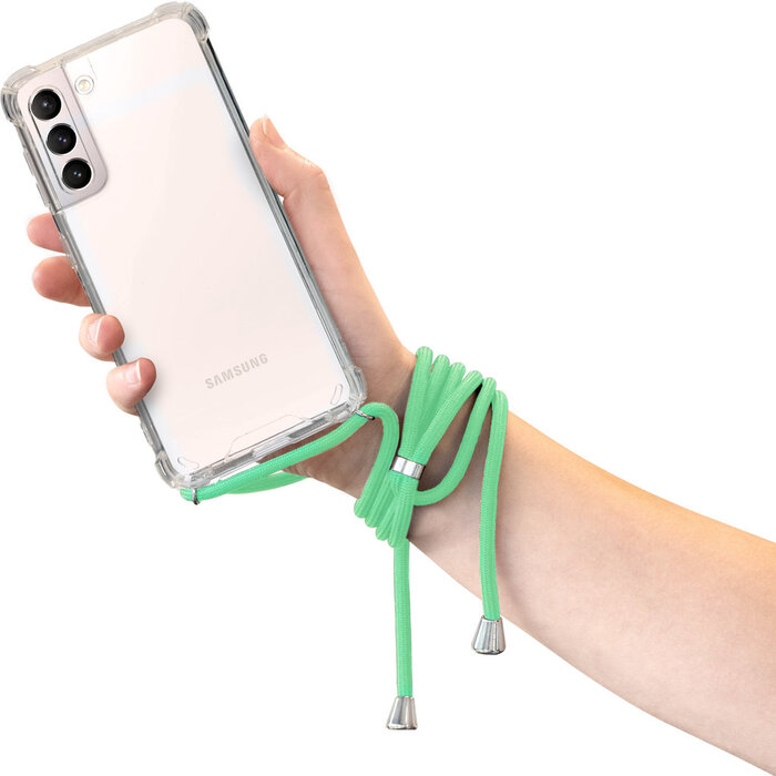 Mobiparts Mobiparts Lanyard Case Samsung Galaxy S21 Green Cord