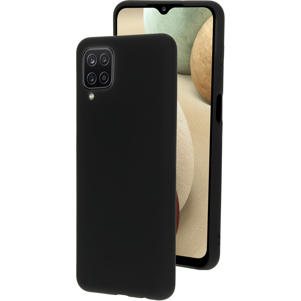 Mobiparts Mobiparts Siliconen Back Cover voor Samsung Galaxy A12 - Zwart