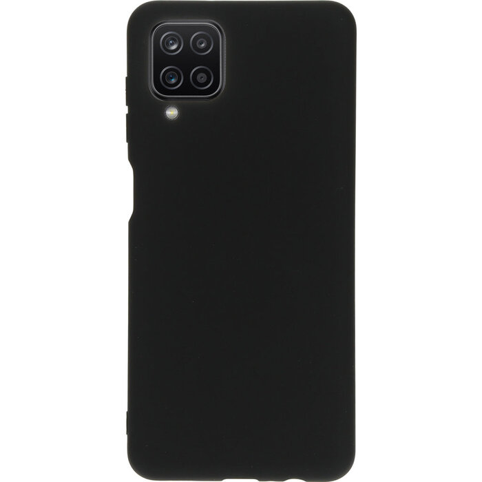 Mobiparts Mobiparts Siliconen Back Cover voor Samsung Galaxy A12 - Zwart