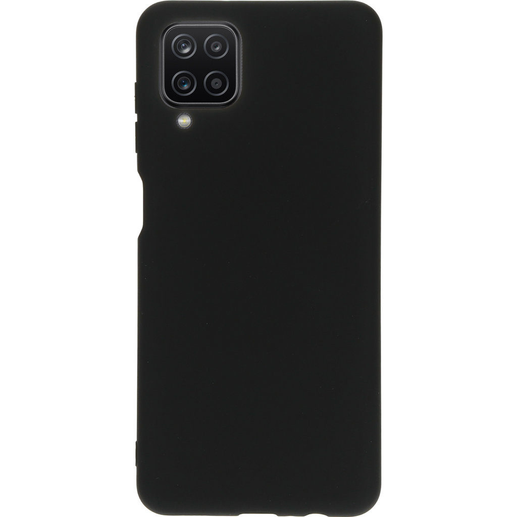 Mobiparts Mobiparts Siliconen Back Cover voor Samsung Galaxy A12 - Zwart