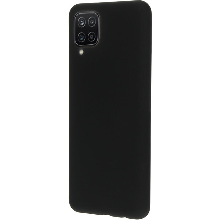 Mobiparts Mobiparts Siliconen Back Cover voor Samsung Galaxy A12 - Zwart