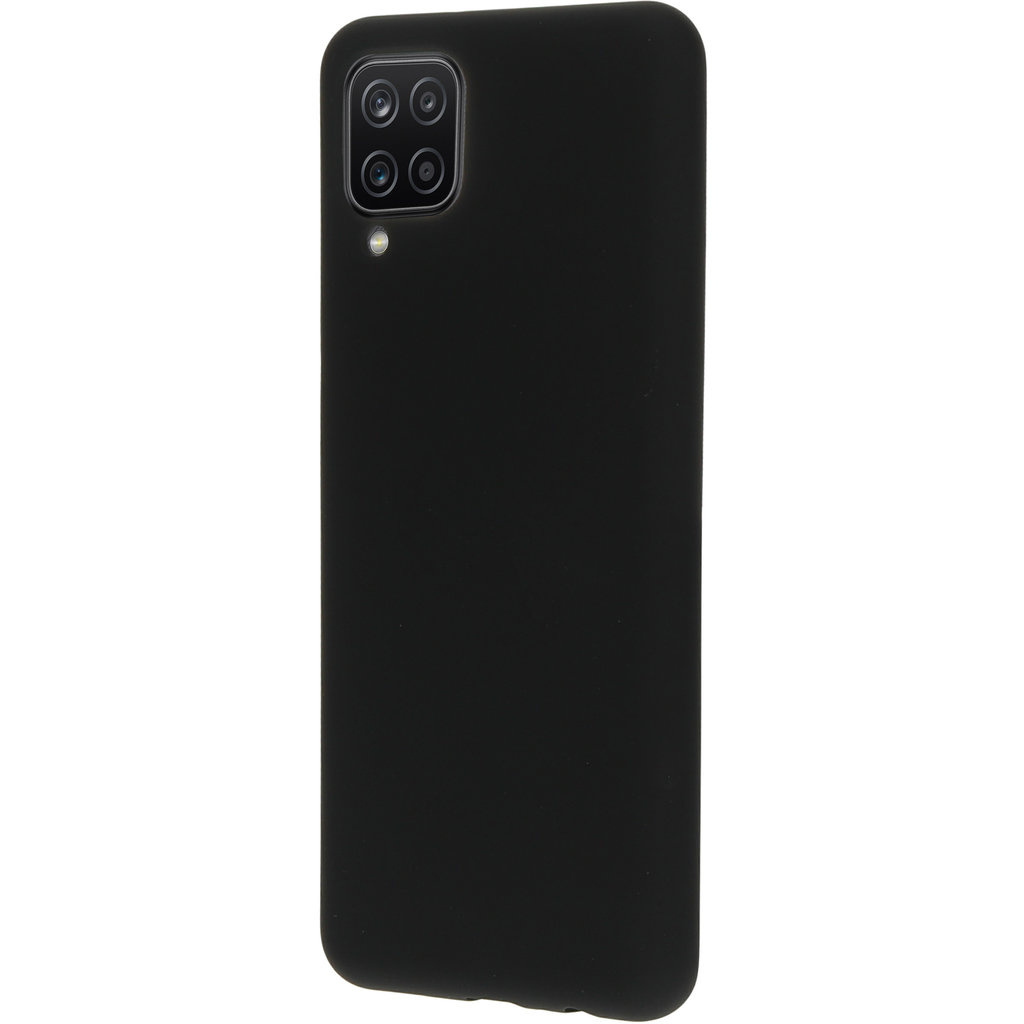 Mobiparts Mobiparts Siliconen Back Cover voor Samsung Galaxy A12 - Zwart
