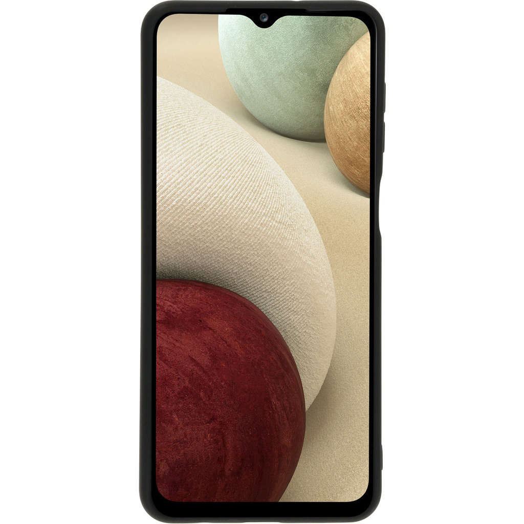 Mobiparts Mobiparts Siliconen Back Cover voor Samsung Galaxy A12 - Zwart