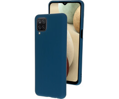 Mobiparts Mobiparts Siliconen Backcover voor Samsung Galaxy A12 - Blueberry Blue