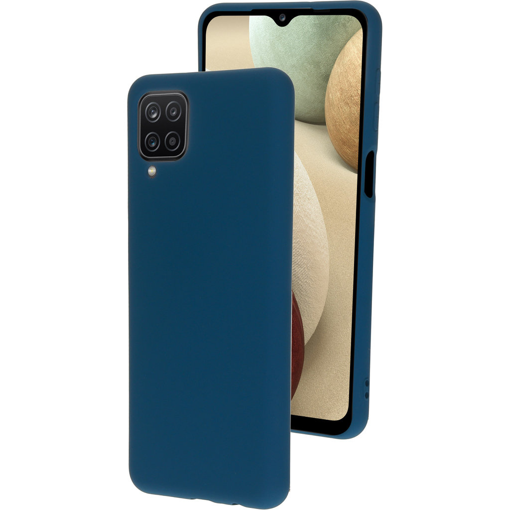 Mobiparts Mobiparts Siliconen Backcover voor Samsung Galaxy A12 - Blueberry Blue