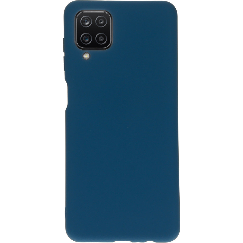 Mobiparts Mobiparts Siliconen Backcover voor Samsung Galaxy A12 - Blueberry Blue