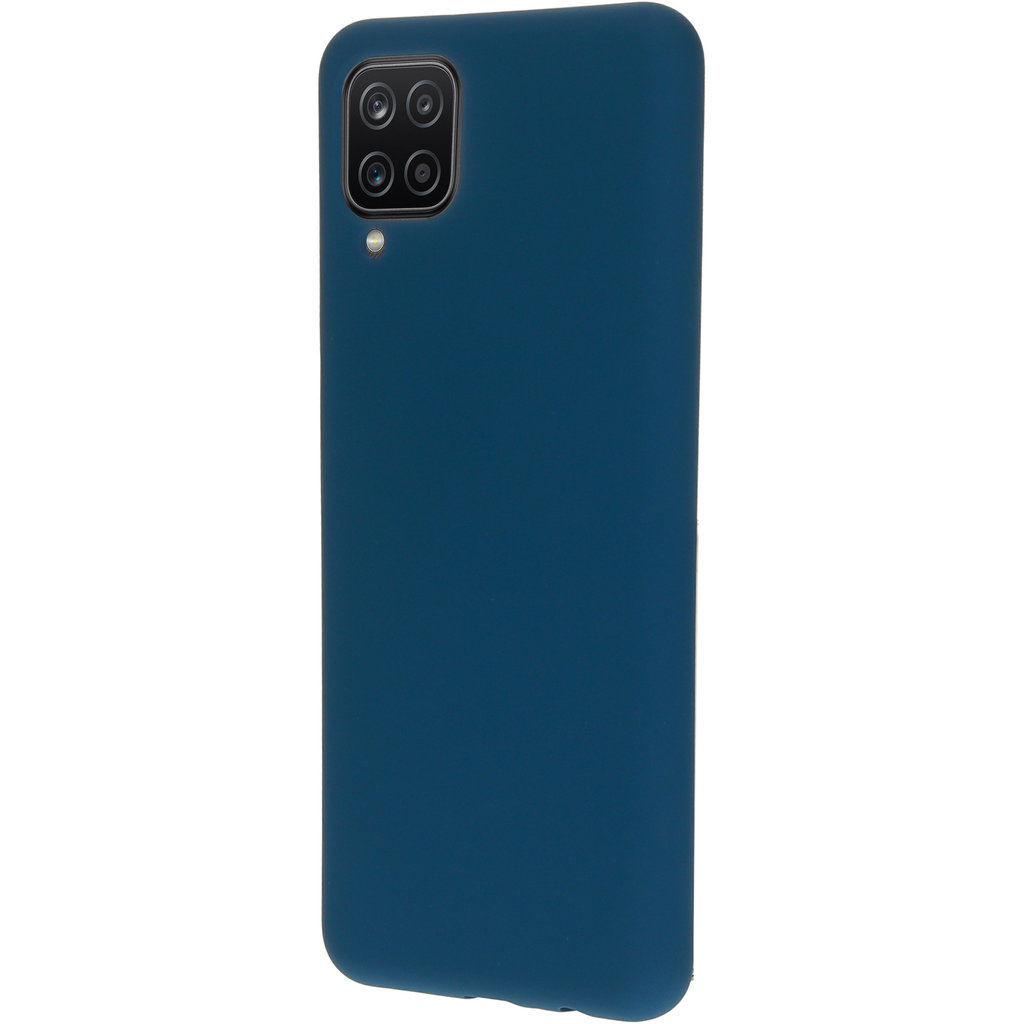 Mobiparts Mobiparts Siliconen Backcover voor Samsung Galaxy A12 - Blueberry Blue
