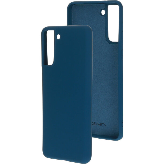 Mobiparts Mobiparts Siliconen Cover voor Samsung Galaxy S21 Plus - Blueberry Blue