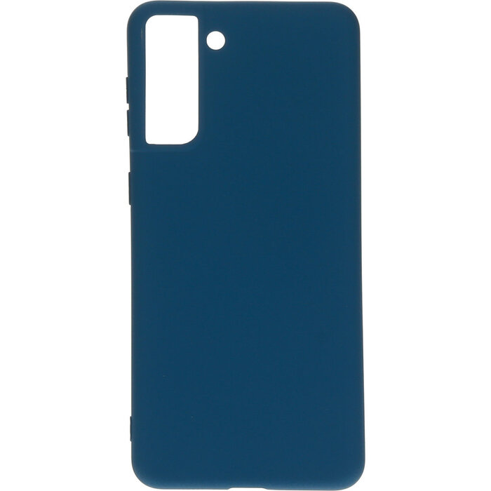 Mobiparts Mobiparts Siliconen Cover voor Samsung Galaxy S21 Plus - Blueberry Blue