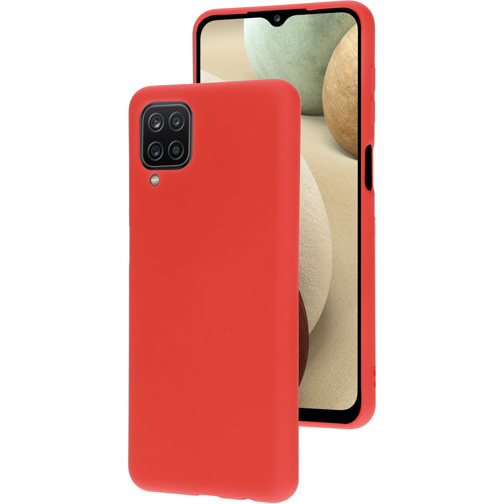 Mobiparts Mobiparts Siliconen Cover voor Samsung Galaxy A12 - Scarlet Red