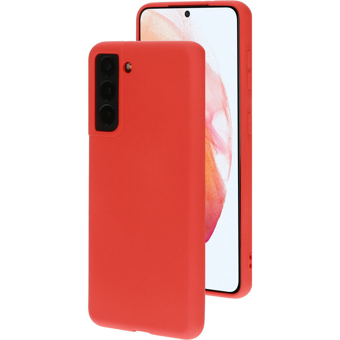 Mobiparts Mobiparts Silicone Cover voor Samsung Galaxy S21 - Scarlet Red