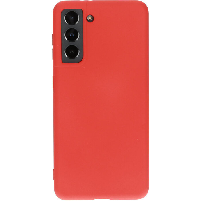 Mobiparts Mobiparts Silicone Cover voor Samsung Galaxy S21 - Scarlet Red