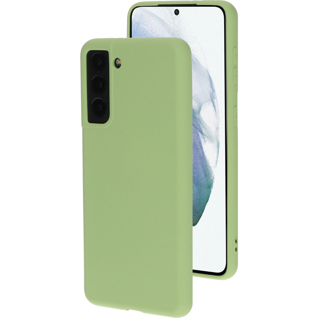 Mobiparts Mobiparts Siliconen Cover voor Samsung Galaxy S21 - Pistache Groen