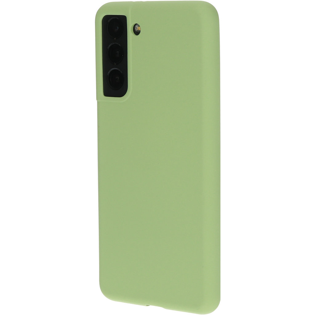 Mobiparts Mobiparts Siliconen Cover voor Samsung Galaxy S21 - Pistache Groen