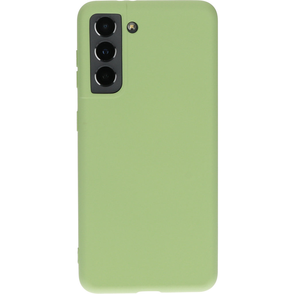 Mobiparts Mobiparts Siliconen Cover voor Samsung Galaxy S21 - Pistache Groen