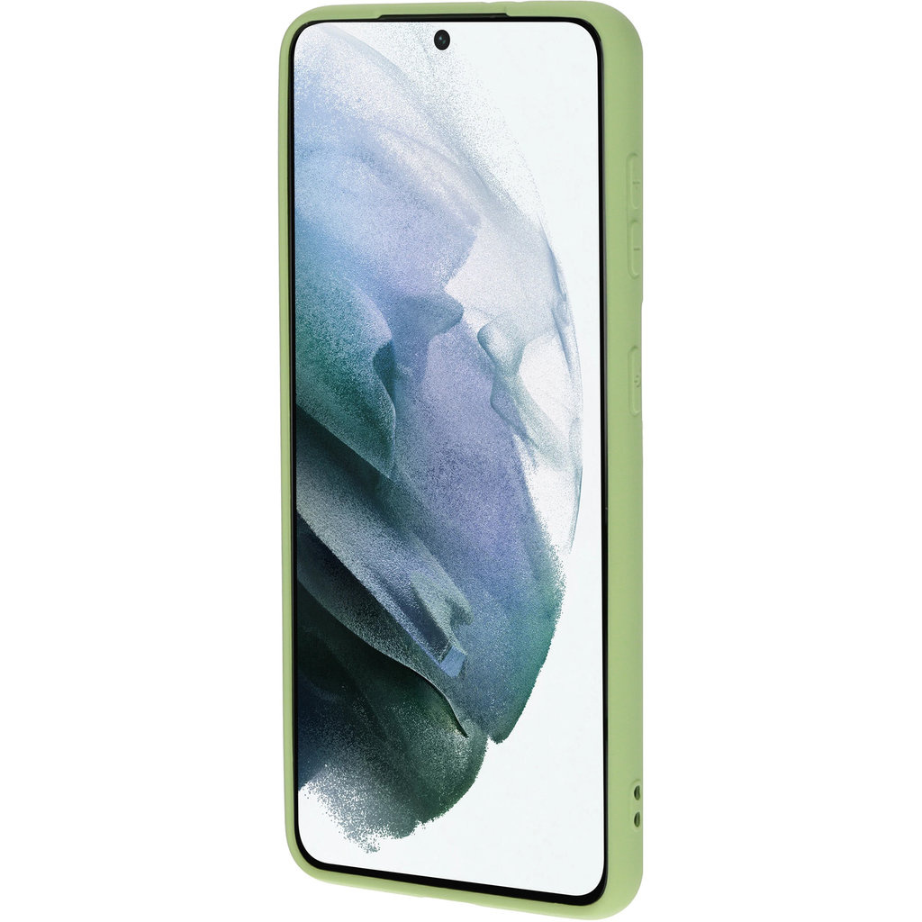 Mobiparts Mobiparts Siliconen Cover voor Samsung Galaxy S21 - Pistache Groen