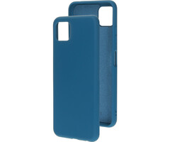 Mobiparts Mobiparts Siliconen Cover voor Samsung Galaxy A22 5G - Blueberry Blue