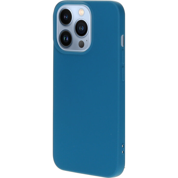 Mobiparts Mobiparts Siliconen Cover voor Apple iPhone 13 Pro - Blueberry Blue