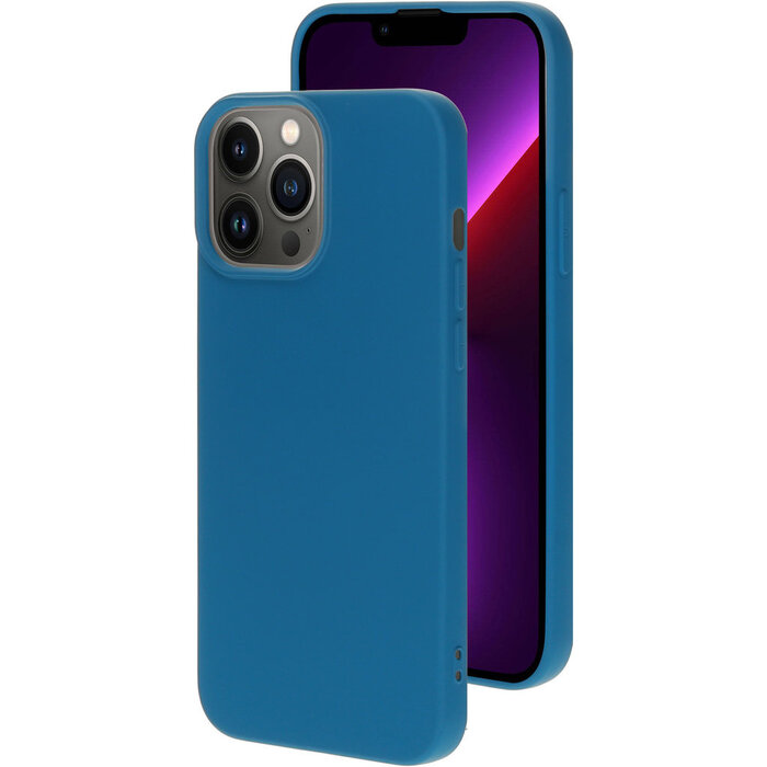 Mobiparts Mobiparts Silicone Cover voor Apple iPhone 13 Pro Max - Blueberry Blue