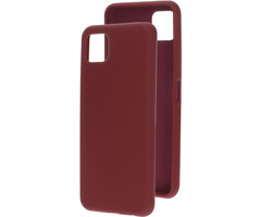 Mobiparts Mobiparts Siliconen Cover voor Samsung Galaxy A22 5G - Plum Red