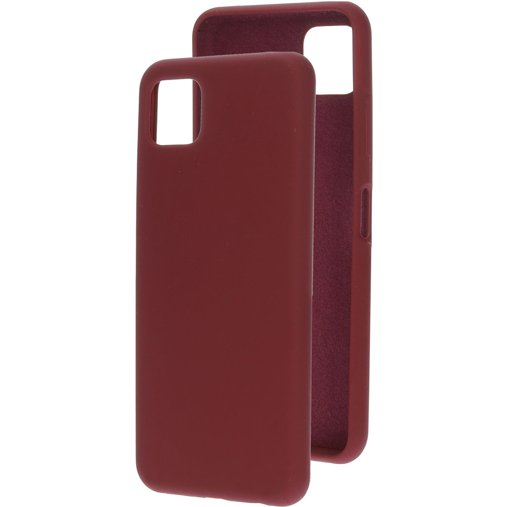 Mobiparts Mobiparts Siliconen Cover voor Samsung Galaxy A22 5G - Plum Red