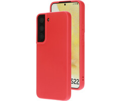 Mobiparts Mobiparts Silicone Cover voor Samsung Galaxy S22 - Scarlet Red