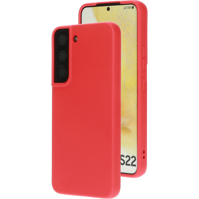 Mobiparts Mobiparts Silicone Cover voor Samsung Galaxy S22 - Scarlet Red