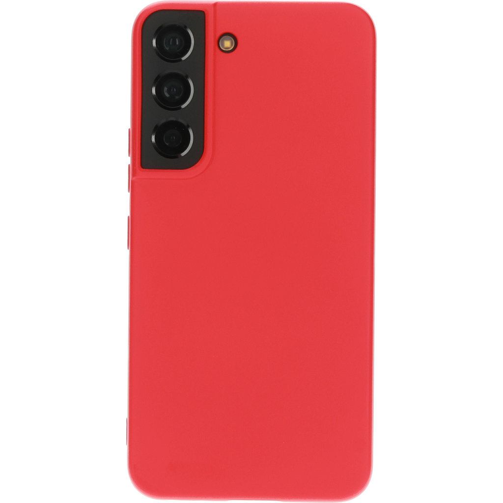 Mobiparts Mobiparts Silicone Cover voor Samsung Galaxy S22 - Scarlet Red