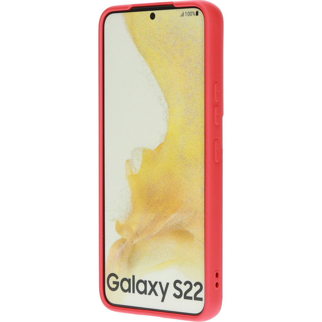 Mobiparts Mobiparts Silicone Cover voor Samsung Galaxy S22 - Scarlet Red