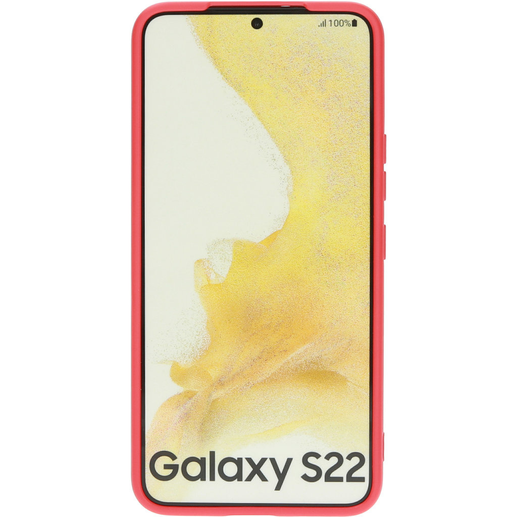 Mobiparts Mobiparts Silicone Cover voor Samsung Galaxy S22 - Scarlet Red