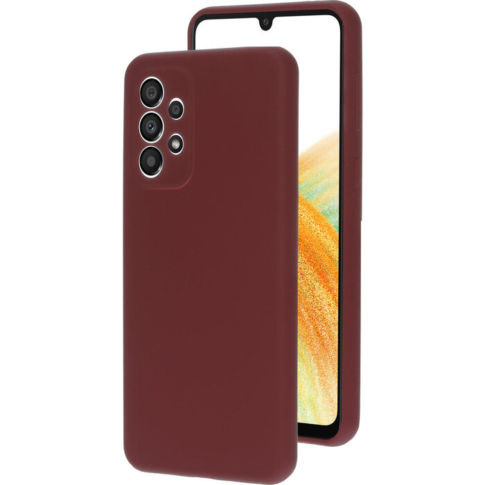 Mobiparts Mobiparts Siliconen Cover voor Samsung Galaxy A33 5G - Plum Red