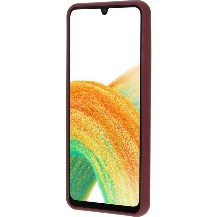 Mobiparts Mobiparts Siliconen Cover voor Samsung Galaxy A33 5G - Plum Red