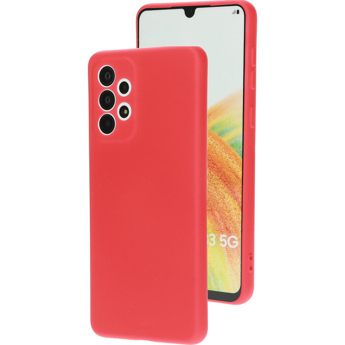 Mobiparts Mobiparts Siliconen Cover voor Samsung Galaxy A33 5G - Scarlet Red