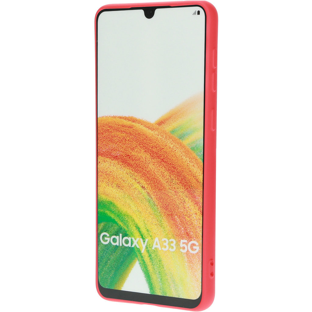 Mobiparts Mobiparts Siliconen Cover voor Samsung Galaxy A33 5G - Scarlet Red
