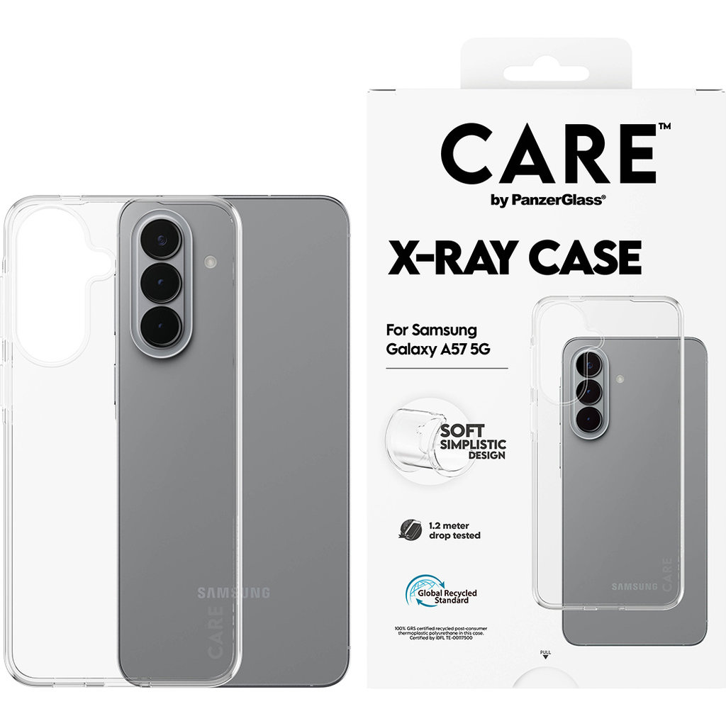 CARE by PanzerGlass PanzerGlass CARE X-Ray Case voor Samsung Galaxy A57 5G - Transparant