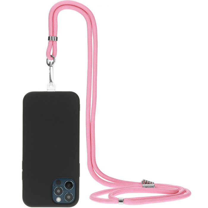 Mobiparts Mobiparts Universeel Telefoonkoord - Roze - Verstelbaar tot 1,5m
