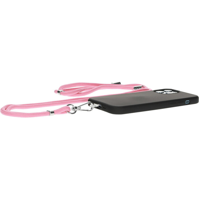 Mobiparts Mobiparts Universeel Telefoonkoord - Roze - Verstelbaar tot 1,5m