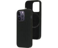 Mobiparts Mobiparts Silicone Cover voor iPhone 14 Pro - MagSafe Compatibel - Zwart