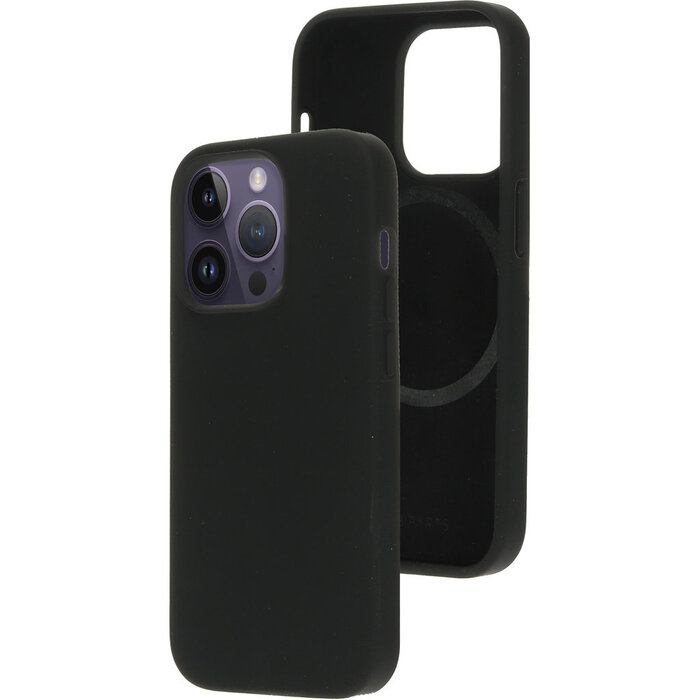 Mobiparts Mobiparts Silicone Cover voor iPhone 14 Pro - MagSafe - Zwart