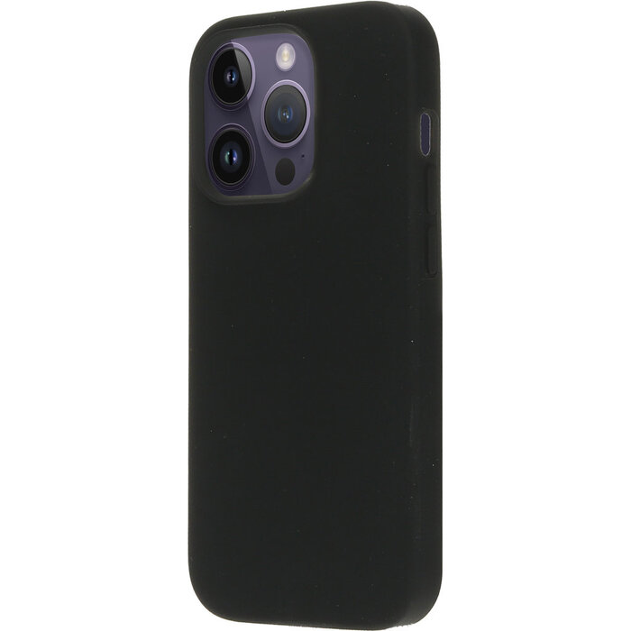 Mobiparts Mobiparts Silicone Cover voor iPhone 14 Pro - MagSafe - Zwart