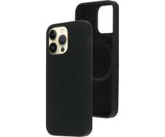 Mobiparts Mobiparts Siliconen Hoesje voor iPhone 14 Pro Max - MagSafe - Zwart