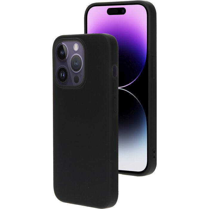 Mobiparts Mobiparts Siliconen Cover voor Apple iPhone 14 Pro - Zwart
